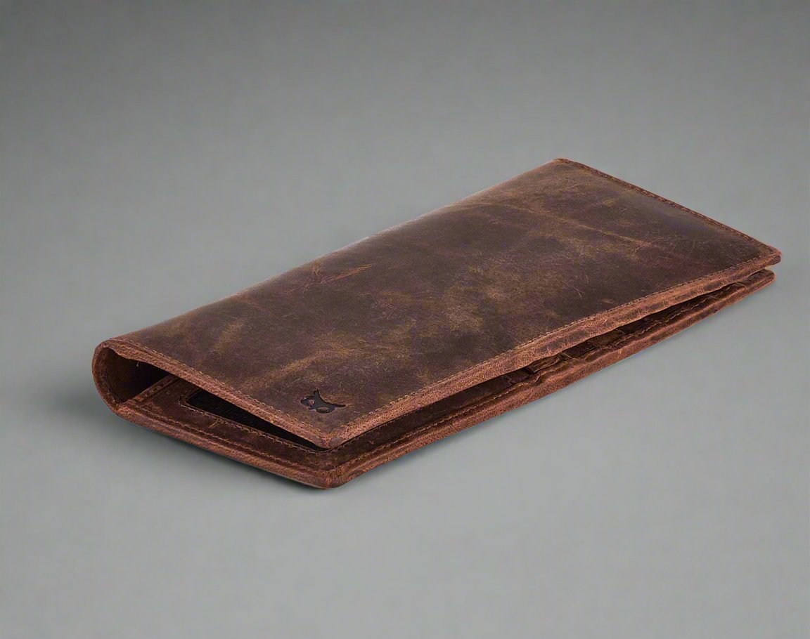 Slim Brown Leather Wallet